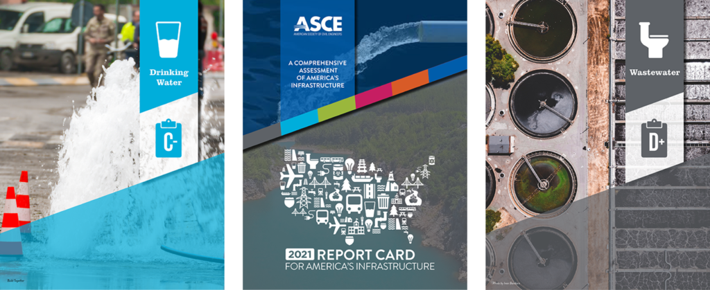 ASCE Report Card, Drinking Water, Wastewater